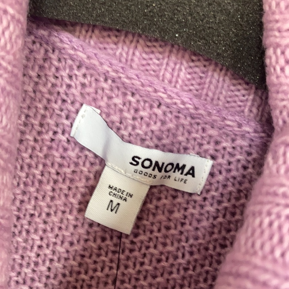 Sonoma sweater cowlneck supersoft tunic lavender casual boho office M - Picture 14 of 17